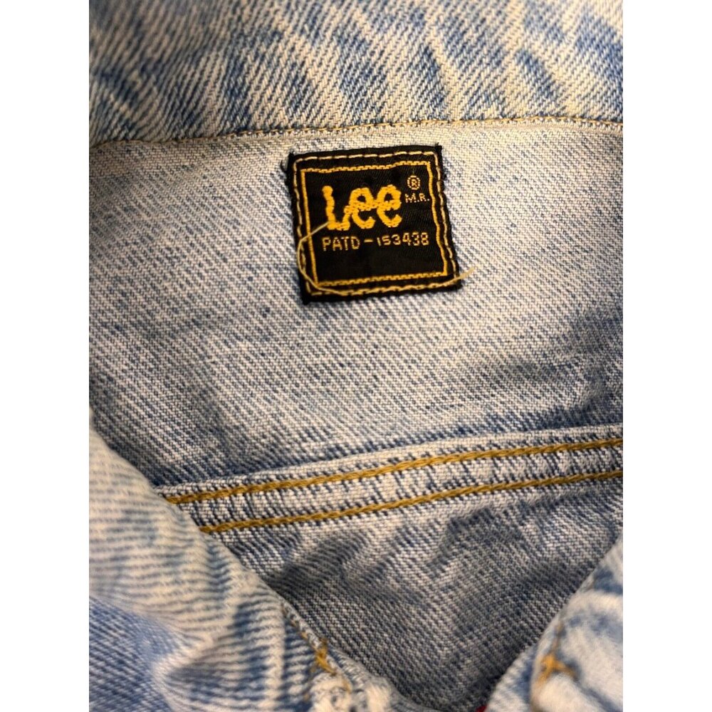 Vintage Lee Riders Hard Rock Cafe Denim Jacket Distressed 1980's Men's Sz. L - Picture 5 of 6